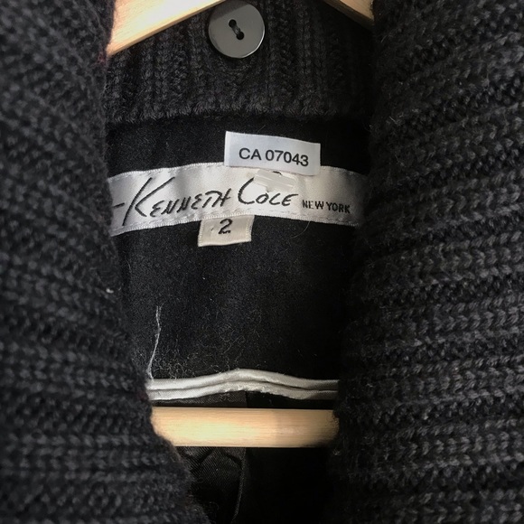 Kenneth Cole Black Wool Jacket- Size 2 - Picture 4 of 5